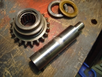  worn reverse shaft, and gear with needle roller bearing